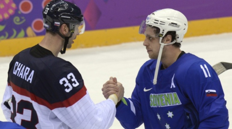 Pasaules čempionātā nepiedalīsies ne slovāku milzis Zdeno Hāra, ne slovēņu zvaigzne Anže Kopitars
Foto: AFP/Scanpix