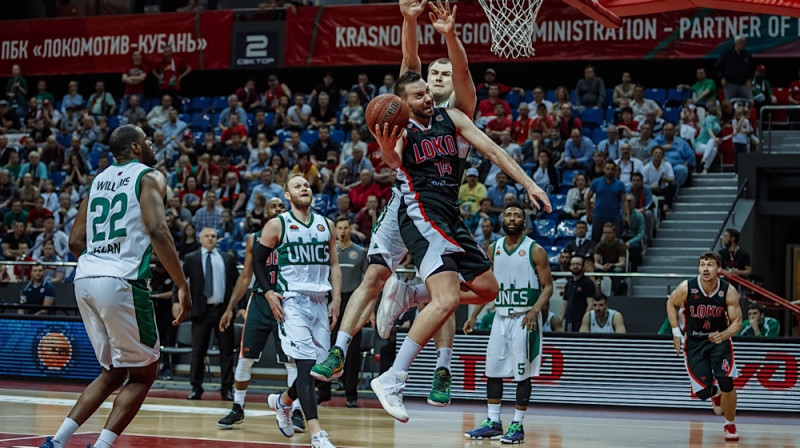 Krasnodaras "Loko" pret Kazaņas "Unics"
Foto: lokobasket.com