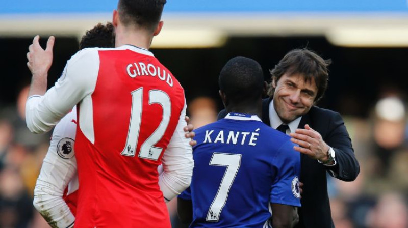 Antonio Konte "Arsenal" un "Chelsea" iepriekšējā spēlē
Foto: AFP/Scanpix