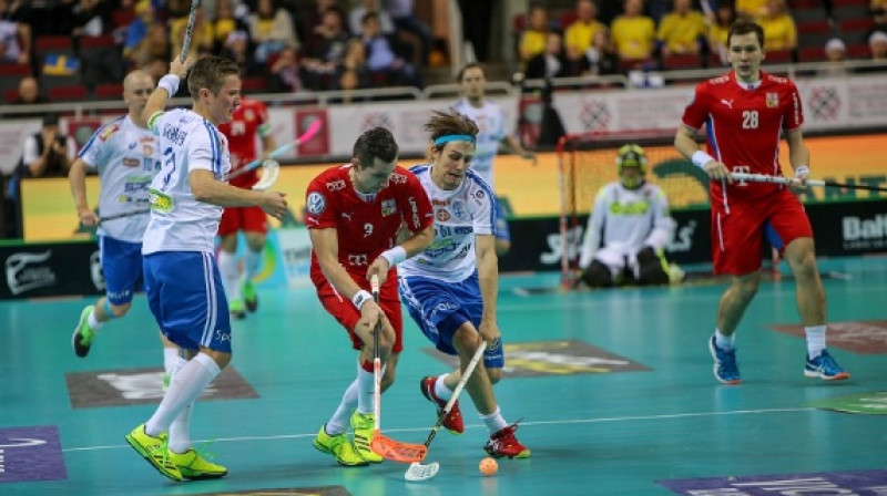 Daniels Šebeks Čehijas valstsvienību pārstāvēja arī pasaules čempionātā Arēnā Rīga
Foto: IFF Floorball