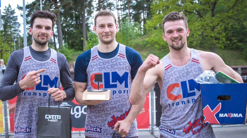 Latvijas 3x3 basketbola čempionāta kopvērtējuma Vīriešu grupas līdervienība "HyDuck/CLM"
Publicitātes foto