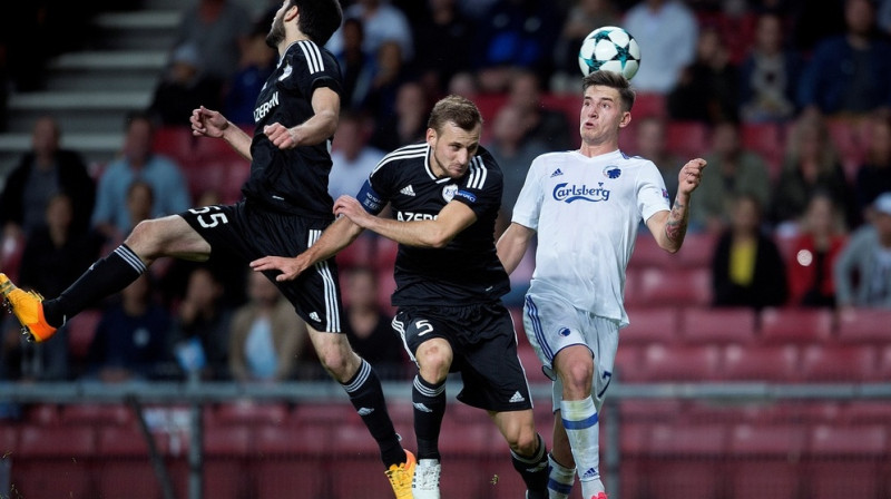 Dānijas "København" pret Agdamas "Qarabağ"
Foto: Scanpix Denmark/Reuters/Scanpix