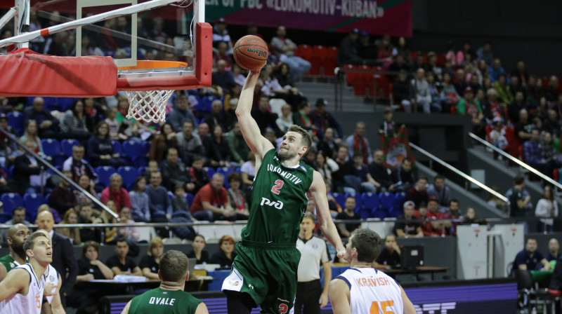 Krasnodaras "Lokomotiv-Kuban" pret Minskas "Tsmoki"
Foto: lokobasket.com