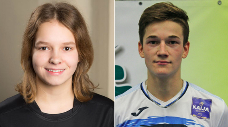 Anna Mūrniece un Edgars Puriņš
Foto: floorball.lv