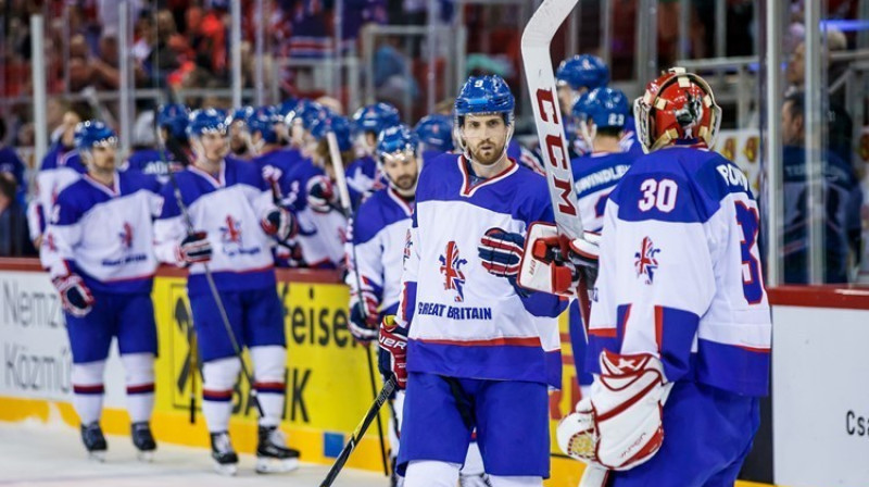 Naturalizētais kanādietis Perlīni atnesa Lielbritānijai uzvaru
Foto: IIHF