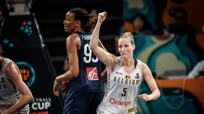 Kima Mestdaga un Beļģija: debitantes sasniedz Pasaules kausa pusfinālu. Foto: FIBA