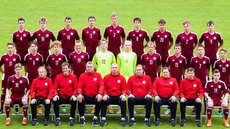 U17 futbola izlase. Foto: Latvijas Futbola federācija