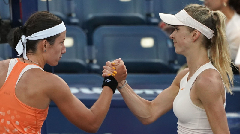 Anastasija Sevastova septembra sākumā Eļinu Svitoļinu apspēlēja "US Open" astotdaļfinālā. Foto: AFP/Scanpix