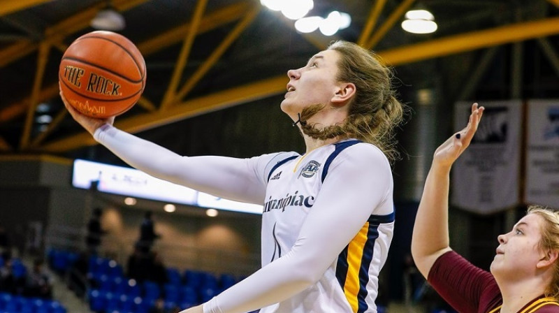 Paula Strautmane: 1005 punkti NCAA pirmās divīzijas spēlēs. Foto: Quinnipiac