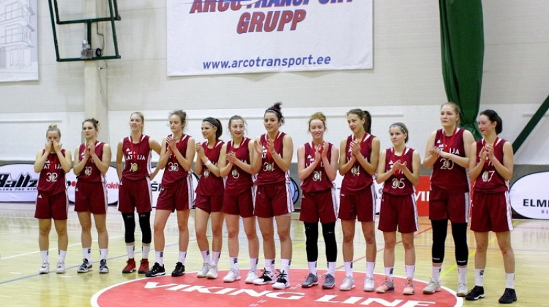 Latvijas U18 meiteņu basketbola izlase. Foto: Siim Semiskar, basket.ee