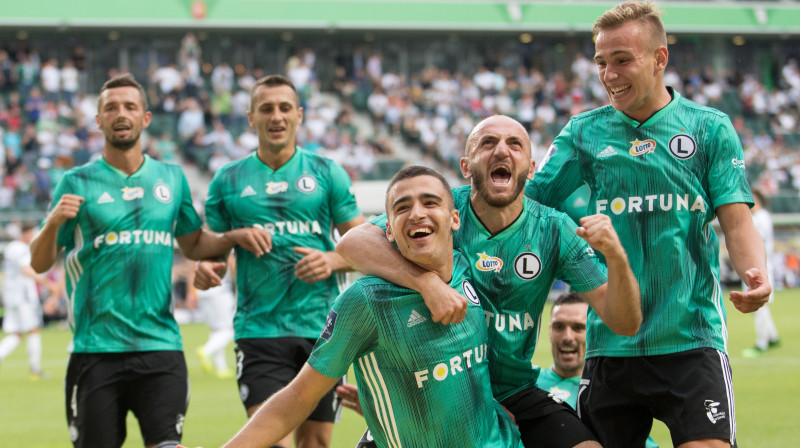 Varšavas "Legia" futbolisti. Foto: ZUMAPRESS.com/Scanpix