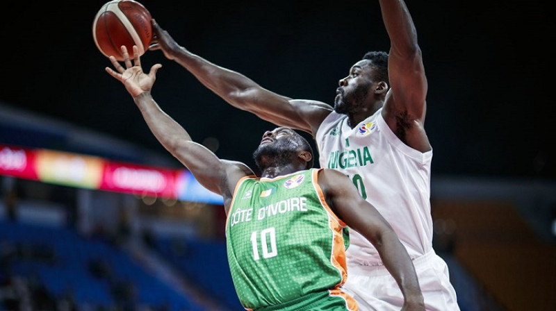 Epizode Nigērijas un Kotdivuāras spēlē. Foto: FIBA