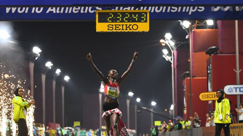 Ruta Čepngetiha finišā. Foto: Reuters/Scanpix