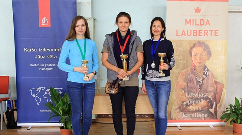 Latvijas čempionāta laureātes 2019. Foto: Sandra Harlinska