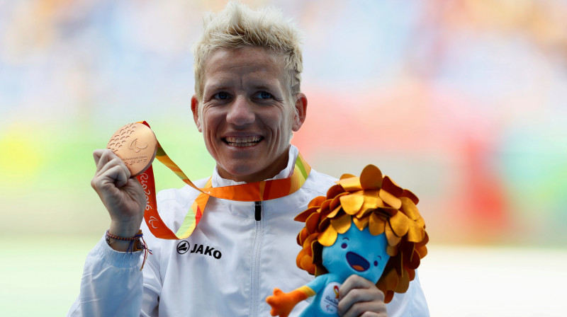 Marike Vervūta Riodežaneiro paraolimpiskajās spēlēs. Foto: Reuters/Scanpix