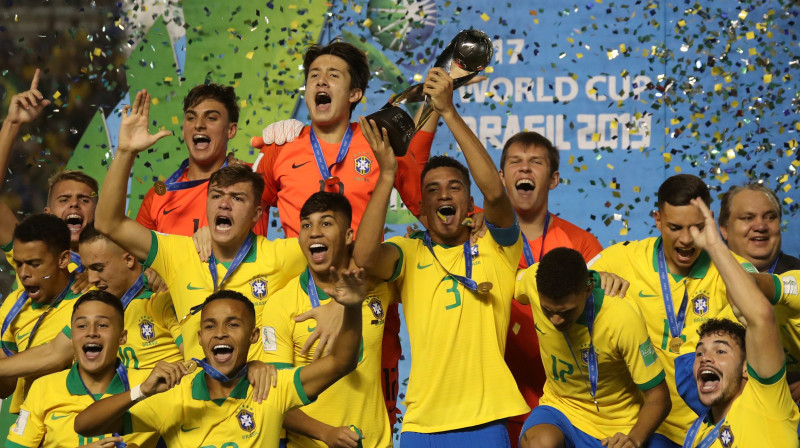 Brazīlijas U17 izlase. Foto: Reuters/Scanpix