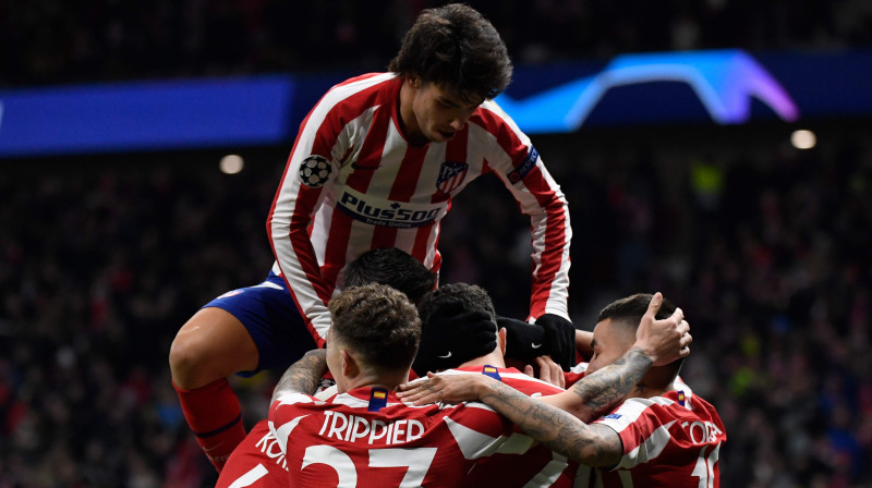 "Atletico" pēc pirmā vārtu guvuma / Foto: AFP/Scanpix