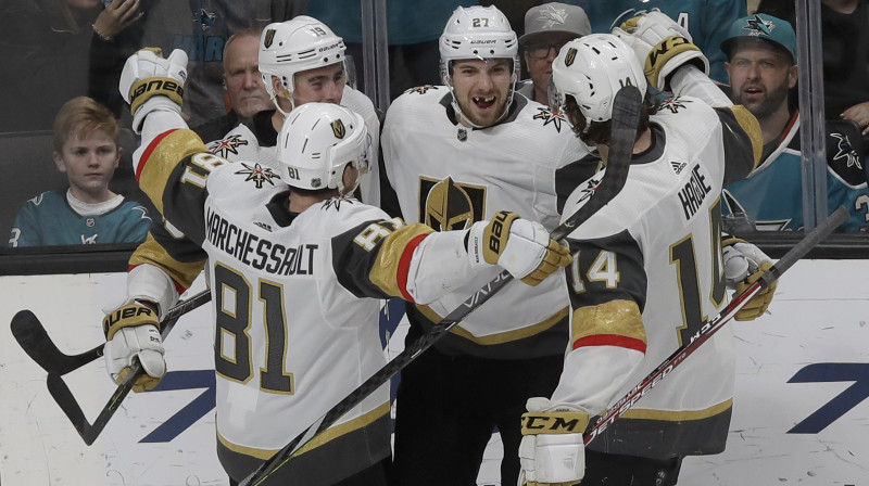 Lasvegasas "Golden Knights" hokejisti. Foto: Jeff Chiu/AP/Scanpix