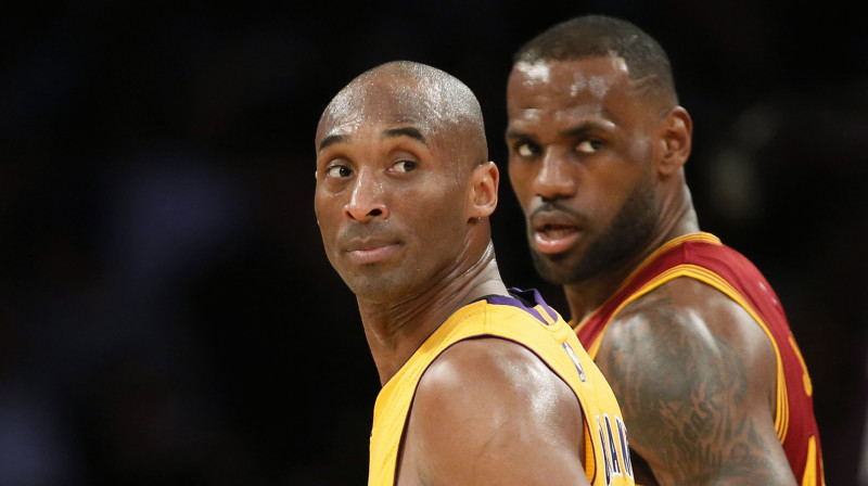 Kobe Braients un Lebrons Džeimss. Foto: AP/Scanpix