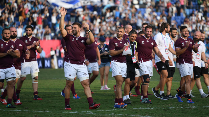 Gruzijas izlase 2019. gada Pasaules kausā
Foto: AFP/Scanpix