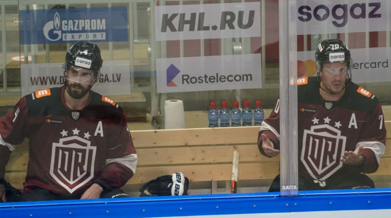 Morgans Eliss un Miks Indrašis. Foto: Raimonds Volonts, Dinamo Rīga
