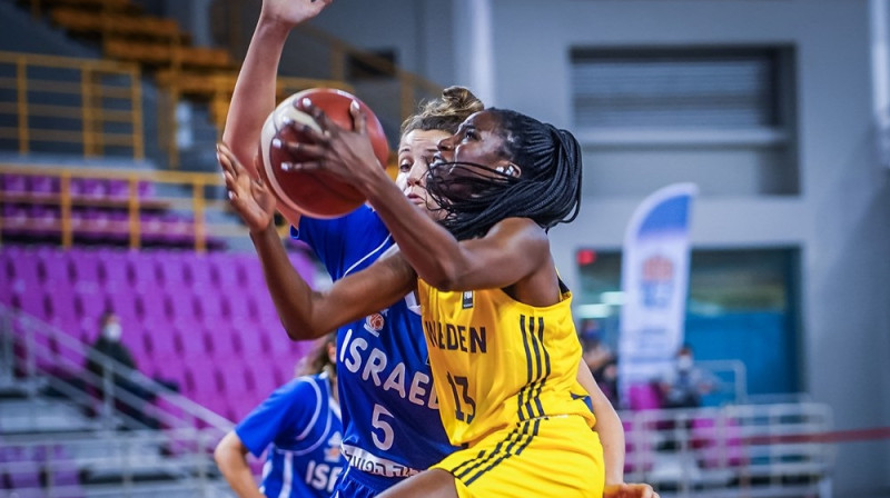 Binta Drameha: 16 punkti uzvarā pār Izraēlu. Foto: FIBA