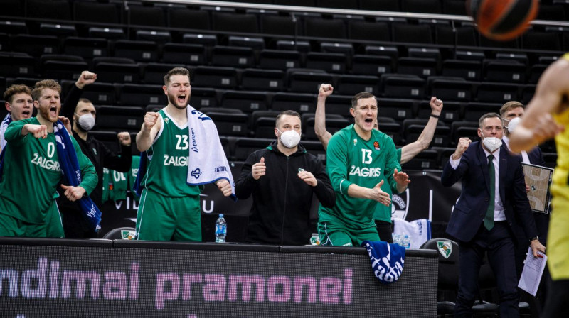 Kauņas ''Žalgiris'' šodien bija pamats priecāties. Foto: 15min.lt/Scanpix