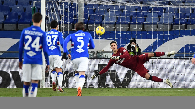 Antonio Kandreva, gūstot vārtus "Panenkas" stilā. Foto: EPA/Scanpix.ee