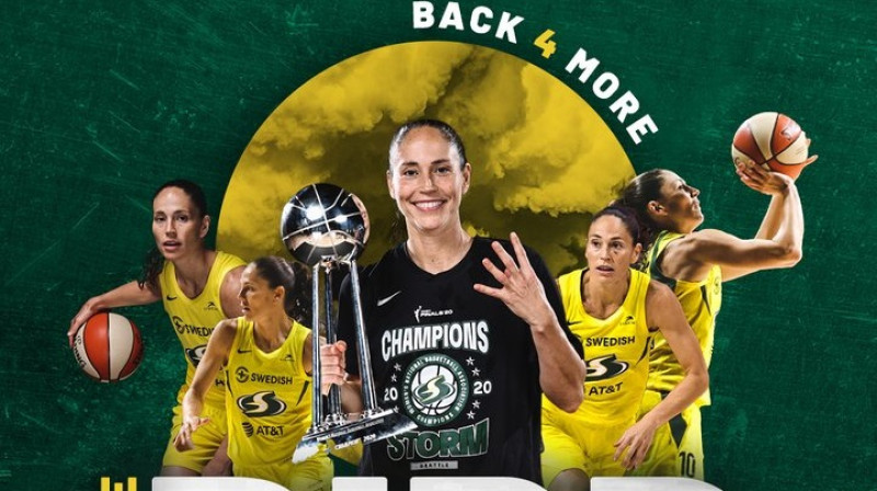 Sjū Bērda ir četrkārtēja WNBA čempione. Foto: Seattle Storm