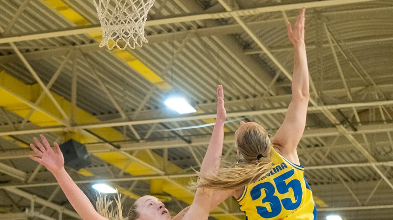 Kate Krēsliņa 2021. gada 17. aprīļa spēlē pret "Liege Panthers". Foto: Castors Braine