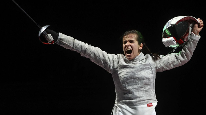 Krievijas Olimpiskās Komitejas paukotāja Olga Ņikitina. Foto: Maxim Shmetov/Reuters/Scanpix