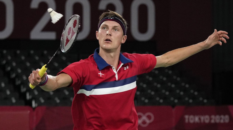 Dānijas badmintonists Viktors Akselsens. Foto: Kimimasa Mayama/EPA/Scanpix