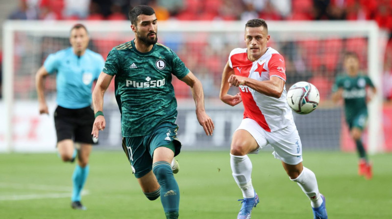 Prāgas "Slavia" pret Varšavas "Legia". Foto: imago images/Newspix/Scanpix