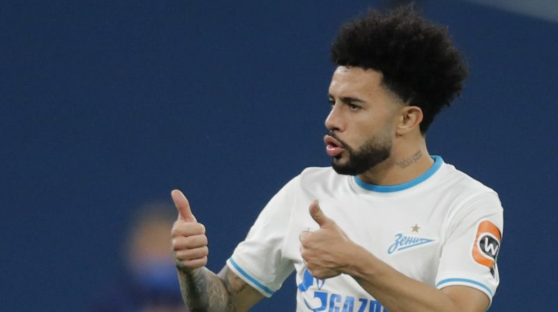 "Zenit" pirmo vārtu guvējs Klaudinju. Foto: RS/Scanpix