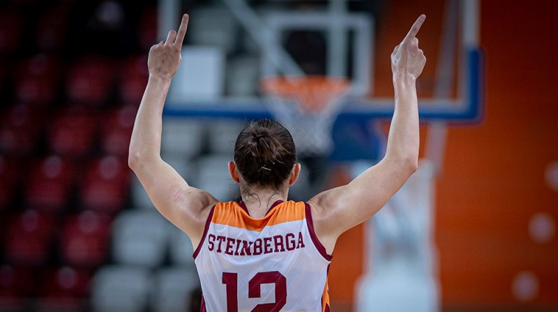 Anete Šteinberga: 22 punkti Turcijas čempionāta pirmajā spēlē un uzvara Ankarā. Foto: EuroLeague Women