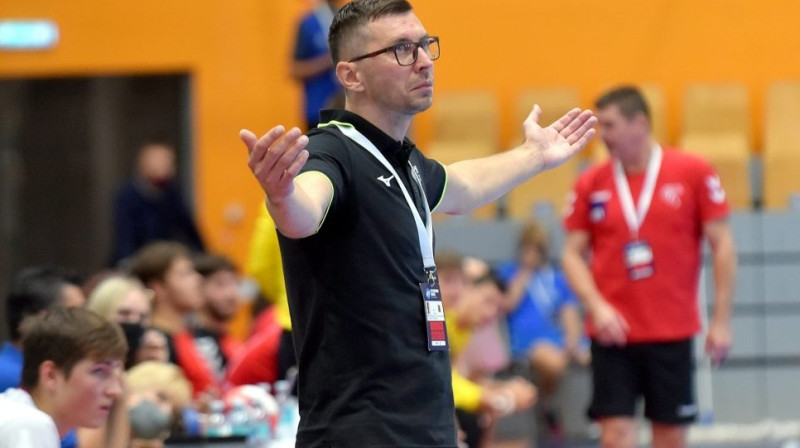 MSĢ komandas galvenais treneris Arnolds Straume. Foto: handball.lv