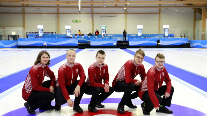 No kreisās: Ričards Vonda, Roberts Ceimers, Renards Dzalbe, Aleksandrs Baranovskis, Roberts Reinis Buncis
Foto: WCF/Hellen Koskinen