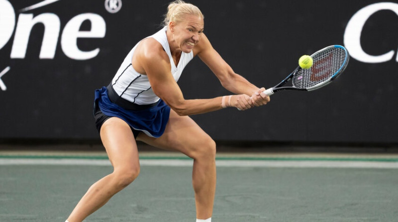 Kaja Kanepi spēlē pret Rodžersu. Foto: ZUMAPRESS/Scanpix