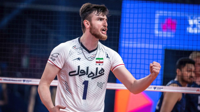 Irānas izlases volejbolists Dželvehs Gaziani Mehdi. Foto: volleyballworld.com