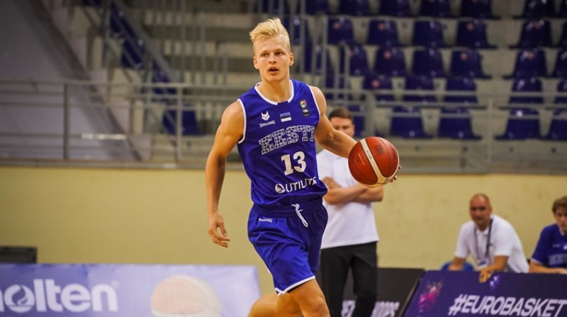 Igaunijas U20 izlases basketbolists Jonass Rīsmā. Foto: FIBA