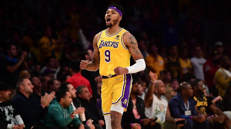 Kents Beizmors (#9) vēl ''Lakers'' rindās. Foto: USA TODAY Sports/Scanpix