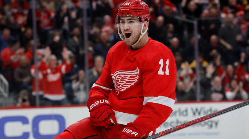 Detroitas ''Red Wings'' uzbrucējs Filips Zadina (#11). Foto: USA TODAY Sports/Scanpix