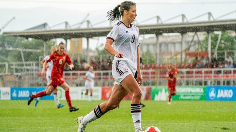 Anastasija Poļuhoviča. Foto: Latvijas Futbola federācija.