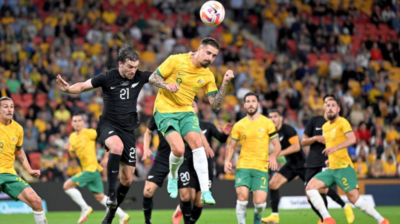 Austrālija pret Jaunzēlandi. Foto: Darren England/EPA/Scanpix