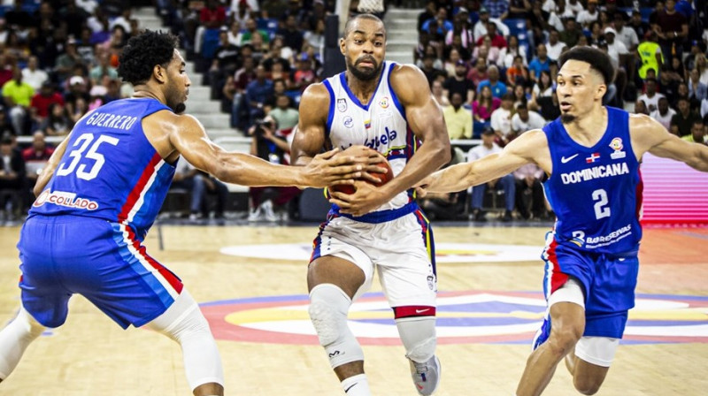 Dominikāna pret Venecuēlu. Foto: FIBA