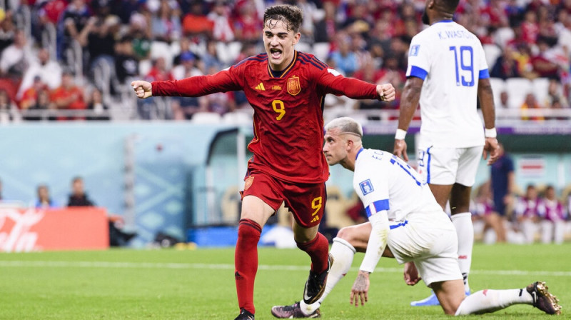 Spānijas futbola supertalants Gavi. Foto: ZUMAPRESS/Scanpix