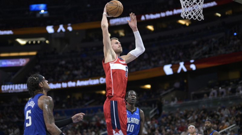 Kristaps Porziņģis 2022. gada pēdējo spēli aizvadīja Orlando. Foto: AP/Scanpix