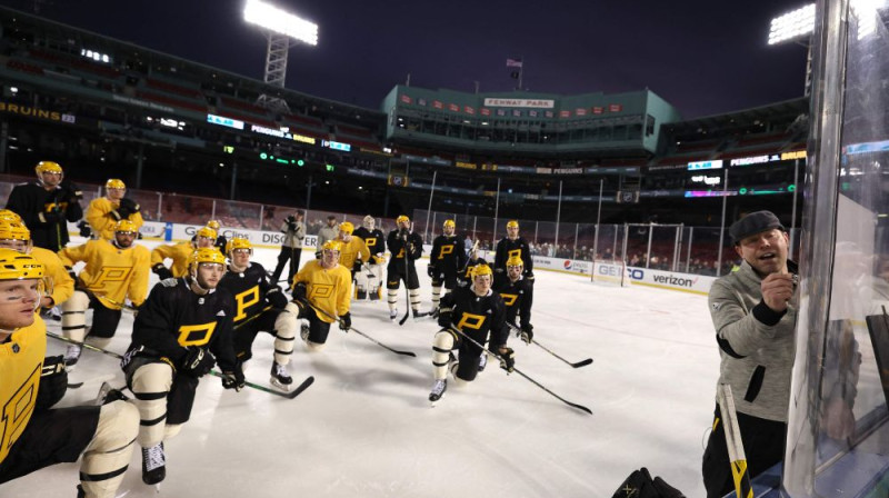Pitsburgas "Penguins" treniņš. Foto: Getty Images via AFP/Scanpix
