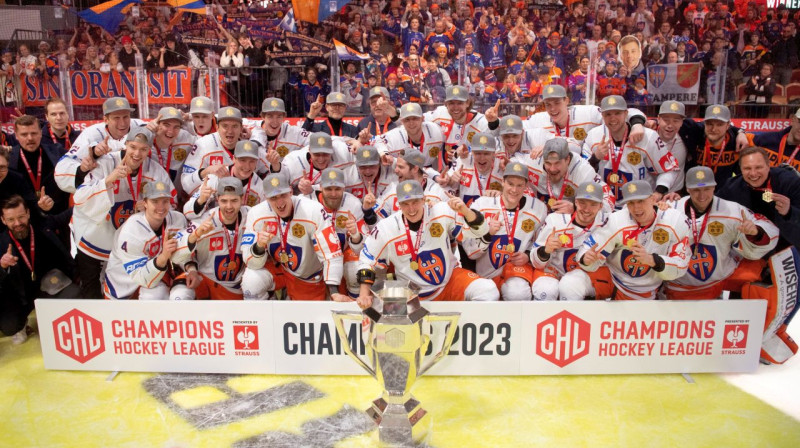 2023. gada IIHF Čempionu līgas uzvarētāja Tamperes "Tappara". Foto: Tappara Tampere