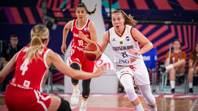 Svenja Brunkhorste 2023. gada 24. jūnijā. Foto: EuroBasket Women